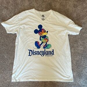Tie Dye Mickey Disneyland V neck T shirt